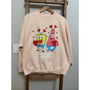 Spongebob- valentines sweatshirt/ one size